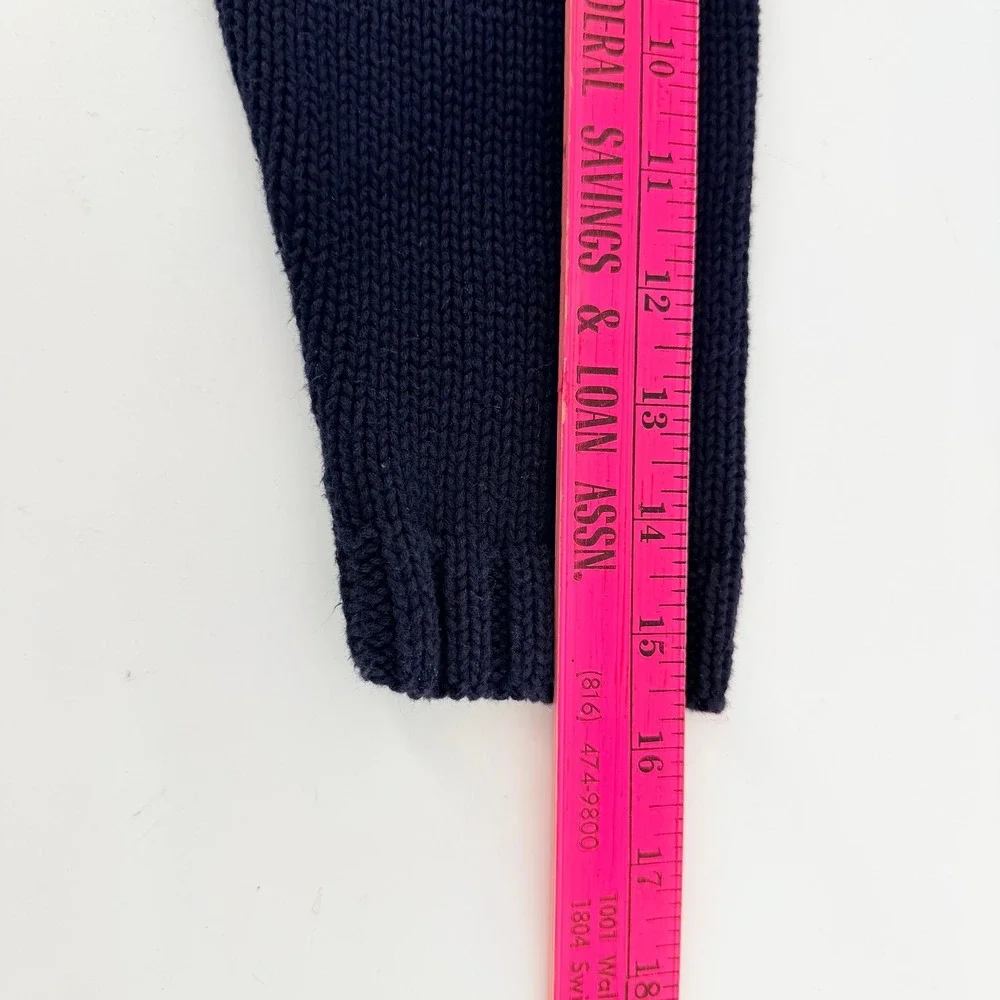 Molly Goggles New York Yankees Handknit Cotton Sweater Navy Blue Women Size 10